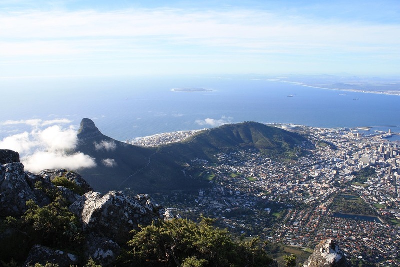 A view of Lion's Head and Signal Hill from above